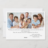 4 FHOTO minimalistische kerstboombegroeting Feestdagenkaart (Achterkant)