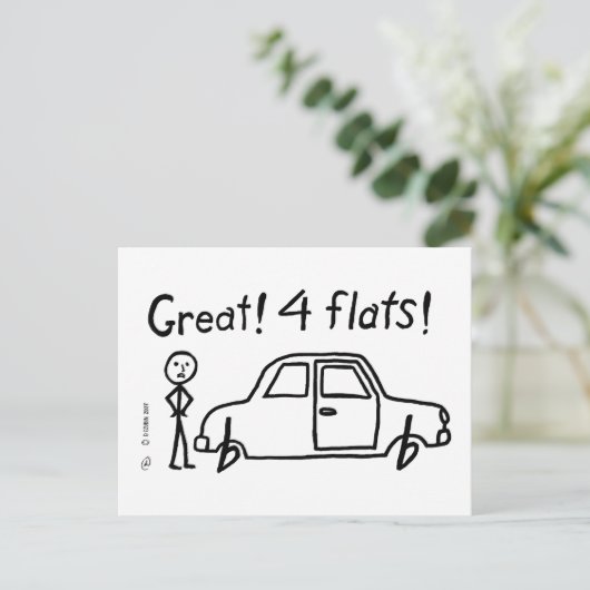 4 Flats Briefkaart (Staand voorkant)