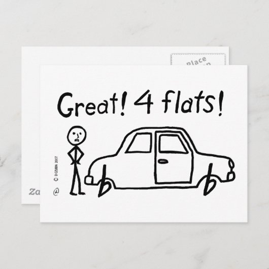 4 Flats Briefkaart (Voorkant / Achterkant)