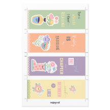 4 Florale Bladwijzer van Kawaii met uitsnijdende h