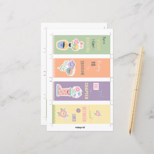 4 Florale Bladwijzer van Kawaii met uitsnijdende h
