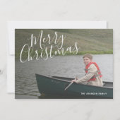 4 Foto (3 op de achterzijde) Vroege kerstkalligraf Feestdagenkaart (Voorkant)