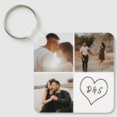 4 Foto Aangepast Initiaal voor inkolling Hartelijk Sleutelhanger (Voorkant)