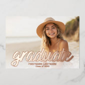 4 Foto Aankondiging Roos Goud Afstudeerder Party (Voorkant)