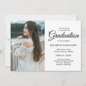 4 Foto Afstuderen Collage Simple Moderne Script Aankondiging (Achterkant)