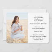 4 Foto Afstuderen Collage Simple Moderne Script Aankondiging (Achterkant)