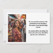 4 Foto Afstuderen Collage Simple Moderne Script Aankondiging (Achterkant)