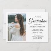 4 Foto Afstuderen Collage Simple Moderne Script Kaart (Achterkant)