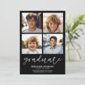 4 Foto Afstuderen schoolkleuren - Afstudeerder Par Kaart (Staand voorkant)