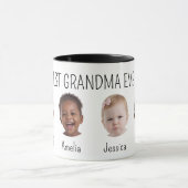 4 foto Beste oma foto zwarte tekst witte mok (Midden)