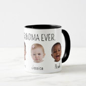 4 foto Beste oma foto zwarte tekst witte mok (Voorkant rechts)