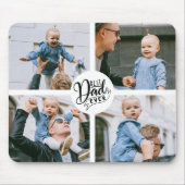 4 foto Beste vader ooit Muismat (Voorkant)