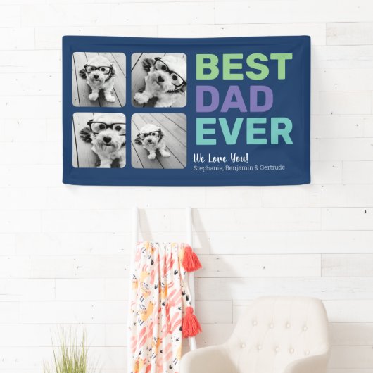 4 Foto Beste vader ooit - Whimsical Greep Spandoek (Insitu)