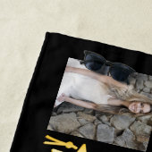 4 Foto Black Gold Congrates Afstuderen Name School Strandlaken (In situ)