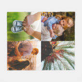 4 Foto Blanket Edge Print Sjabloon Soft Fleece Deken (Voorkant (Horizontaal))