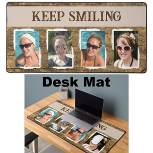4 foto blijf lachen bruin wit bureaumat