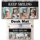 4 foto blijf lachen grijs zwart bureaumat