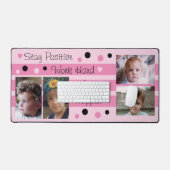 4 foto Blijf positief roze en zwart Bureaumat (Keyboard & Muis)