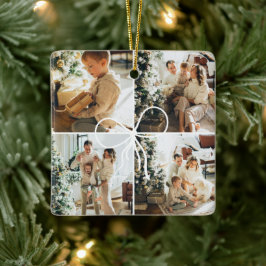 4 Foto Boog Wrap Kerst Familie-erfstuk Keramisch Ornament