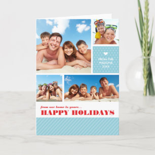 4 FOTO CHRISTMAS-KAART : multi-foto 3 Feestdagen Kaart