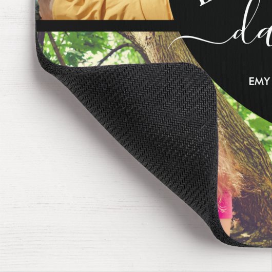 4 Foto Collage Aangepaste tekst Aangepaste pappie Muismat (Hoek)