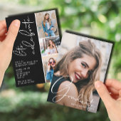 4 Foto Collage Afstuderen Black Kaart