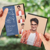 4 Foto Collage Afstuderen Blue Kaart