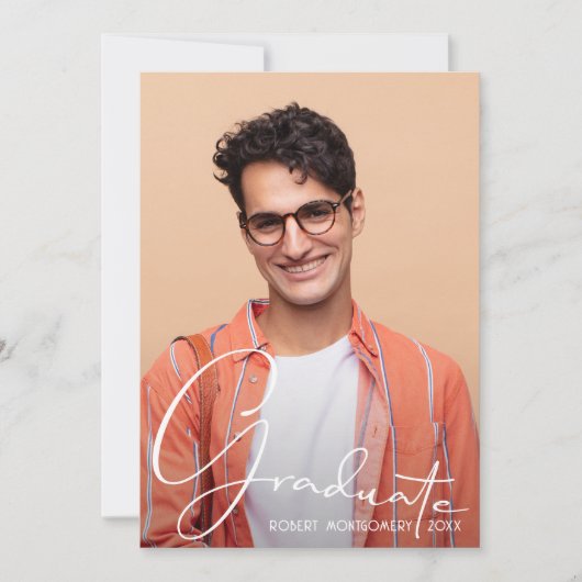 4 Foto Collage Afstuderen Blue Kaart (Voorkant)