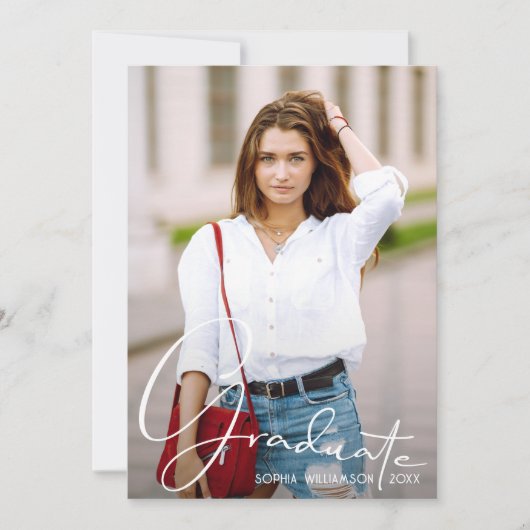 4 Foto Collage Afstuderen Crimson Kaart (Voorkant)