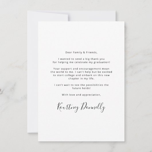 4 Foto Collage Afstuderen dank u kaart (Achterkant)