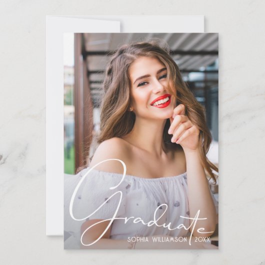 4 Foto Collage Afstuderen Dark Maroon Kaart (Voorkant)