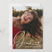 4 Foto Collage Afstuderen Scarlet Rood Kaart (Voorkant)