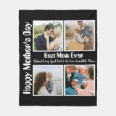 4 Foto Collage Beste mama ooit Fleece Deken (Voorkant)