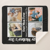 4 Foto Collage Beste mama ooit Sherpa Deken (Voorkant (horizontaal))