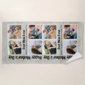 4 Foto Collage Beste mama ooit Strandlaken (Voorkant)
