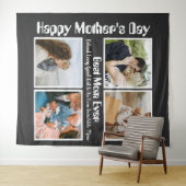 4 Foto Collage Beste Moeder Ooit Wandkleed (In Situ (horizontaal))
