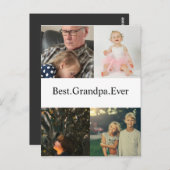 4 Foto Collage Beste Opa Ooit Briefkaart (Voorkant / Achterkant)