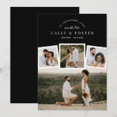 4 Foto Collage Bewaar de Datum Aankondigingskaart Save The Date (Voorkant / Achterkant)