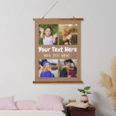 4 foto-collage bruine achtergrond hangend wandkleed (Slaapkamer)