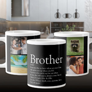 4 foto collage Cool Beste broer ooit Definitie Grote Koffiekop