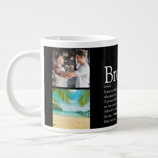 4 foto collage Cool Beste Broer Ooit Definitie Grote Koffiekop (Links)