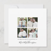 4 foto collage Eerste Jubileum Custom Grey Kaart (Voorkant)