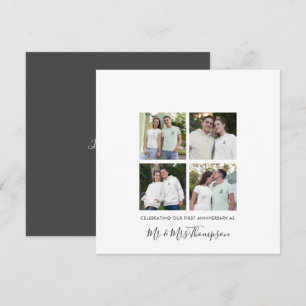 4 foto collage Eerste Jubileum Custom Grey Kaart