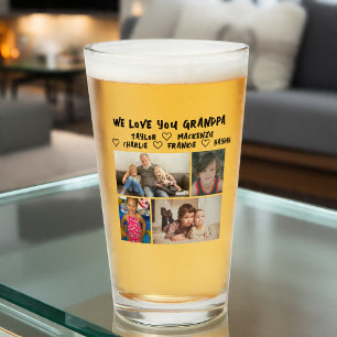 4 foto-collage en gepersonaliseerde tekst foto cad glas
