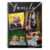 4 Foto Collage Familie Afbeeldingen Custom Notitieboek (Voorkant)