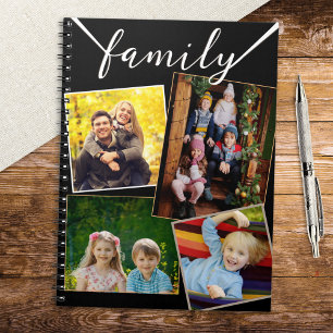 4 Foto Collage Familie Afbeeldingen Custom Notitieboek
