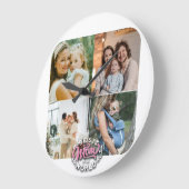 4 Foto Collage Familie Herinnering Moederdag Grote Klok (Hoek)