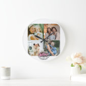 4 Foto Collage Familie Herinnering Moederdag Grote Klok (Huis)
