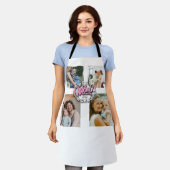 4 Foto Collage Familie Herinnering Moederdag Schort (Gedragen)