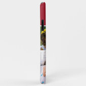 4 Foto Collage Familienaam Monogrammed Red Case-Mate iPhone Case (Achterkant/rechts)